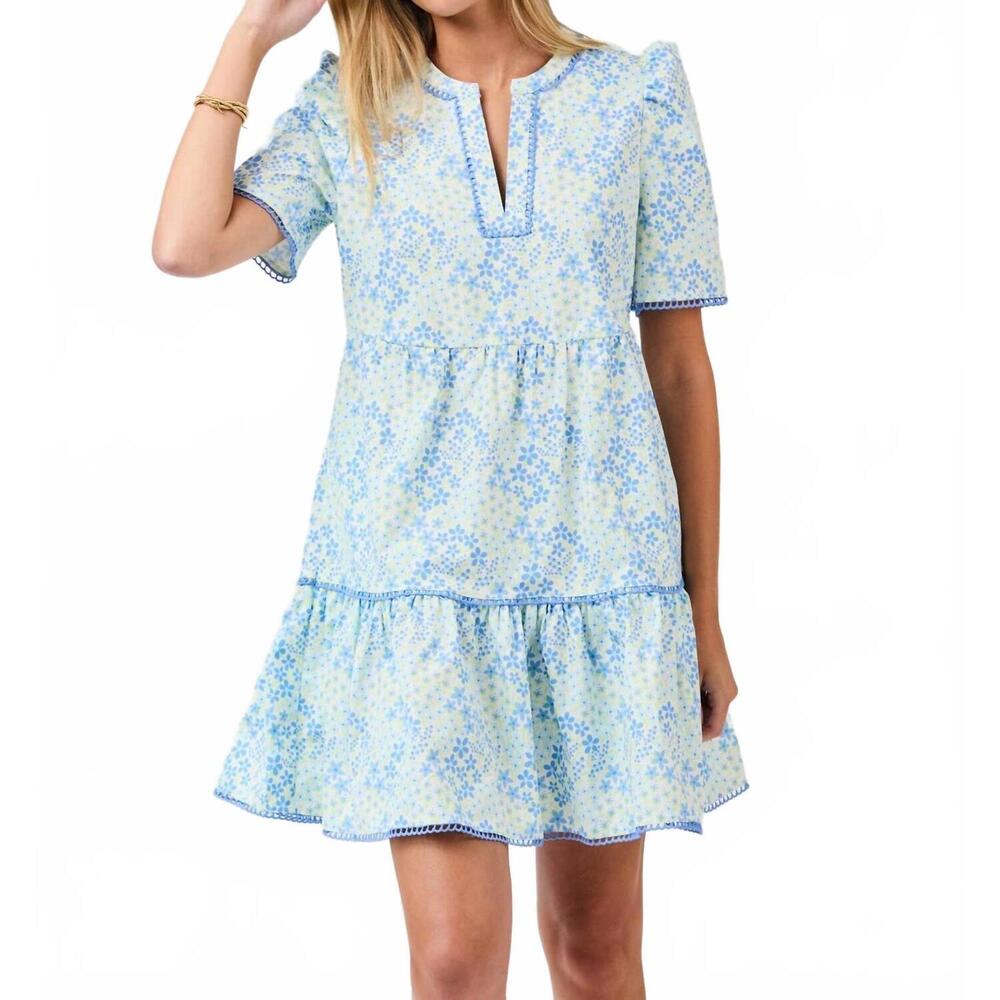 NEW MARY SQUARE adelyn dress in larkspur blue dress